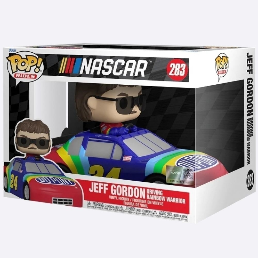 Funko Pop Rides #283 Jeff Gordon #24 Driving Rainbow Warrior Figurine